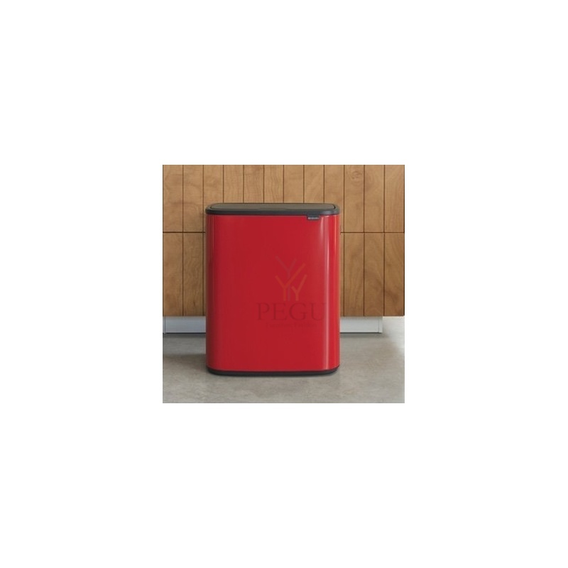 Touch bin prügikast, softclose Brabantia BO, 60L Passion Punane